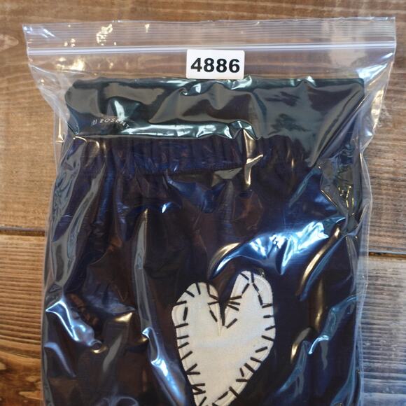 Aqua Kerri Rosenthal Sweatpants Womens XS Black Heart Patch Jogger Pants Lounge - Picture 12 of 12